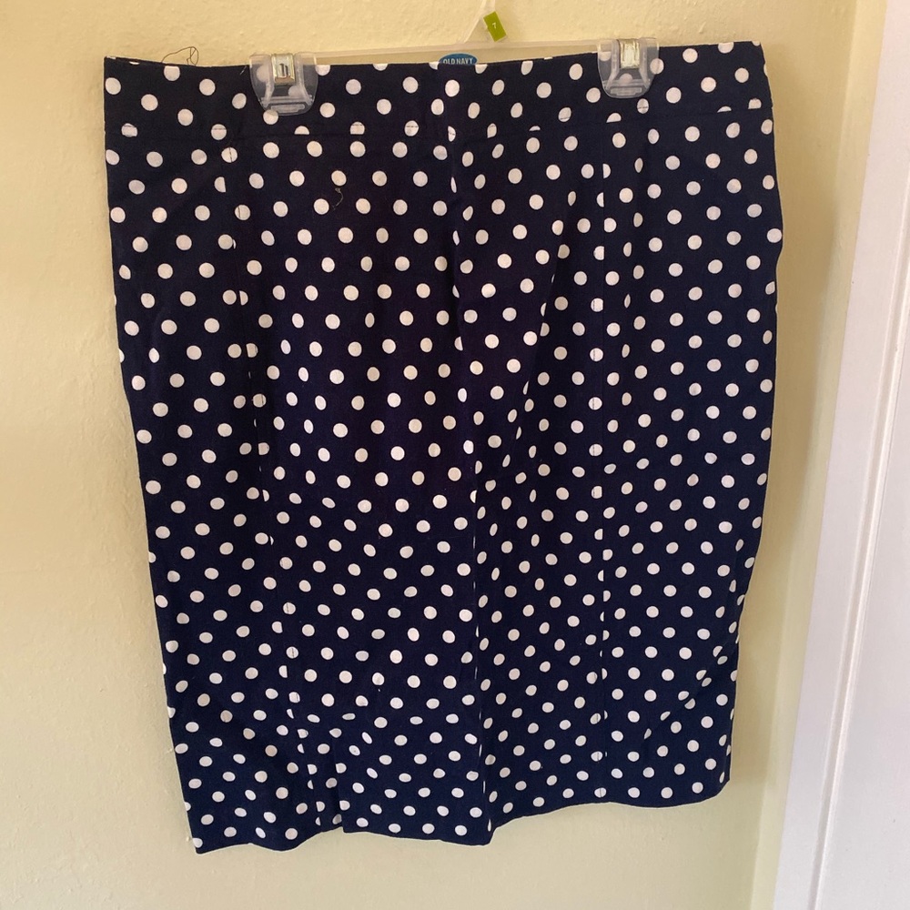 Polka dot skirt navy blue/white